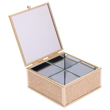 Imagem de Porta Joias 13cm dourado metal Wolff Mesa - 61941