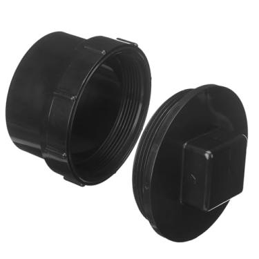 Imagem de Pangda Adaptador de limpeza ABS de 10 cm com plugue, SPG x Cleanout, encaixe DWV, conexão de solda solvente, resistente, resistente à corrosão para sistemas de esgoto, resíduos e ventilação, fácil