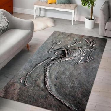 Imagem de Tapete Regional 3D quarto sala de estar tapete para crianças tapete ao ar livre dinossauro arte fóssil, 120 * 160 cm