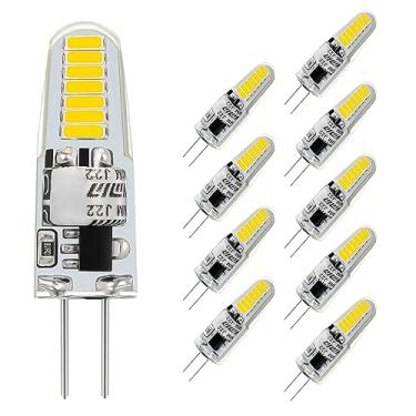 Imagem de VALUCKY Lâmpada LED G4, lâmpadas de dois pinos AC120V G4, branco frio 6000K, 110LM 1,2W equivalente a lâmpadas de halogêneo 10W-20W, sem cintilação, não regulável, para iluminação doméstica, exaustor