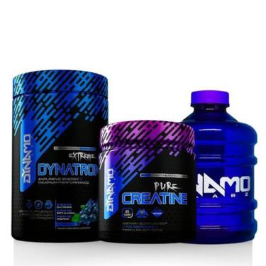 Imagem de Kit Creatina 100% Pura 300G + Dynatron 630G + Galão Dynamo - Dynamo La