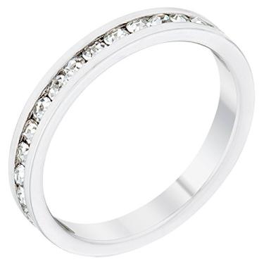 Imagem de Pedra de nascimento elegante empilhável cristal Swarovski da Kate Bissett Clear - abril tamanho 5, Cristal, Diamante