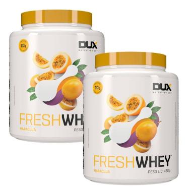 Imagem de Kit 2 Fresh Whey Dux Sabor Maracujá com 20g Proteína Pote 450g