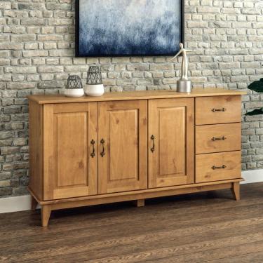 Imagem de Balcão Para Cozinha 156cm Madeira Maciça Bella Carvalho