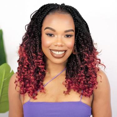 Imagem de Crochet Hair Fulcrum Goddess Box Braids 14 polegadas, 9 pacotes