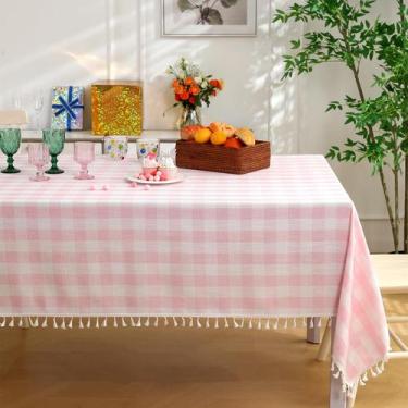 Imagem de Toalha de mesa Midsummer Breeze Buffalo Check 140 x 140 cm de algodão