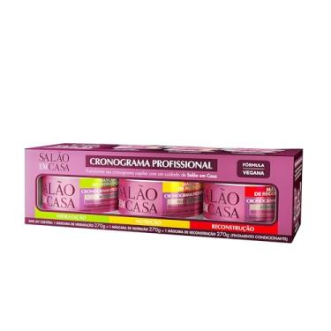 Imagem de Eico Kit Salão em Casa Cronograma Profissional Máscaras Hidratação + Nutrição + Reconstrução (270g cada)