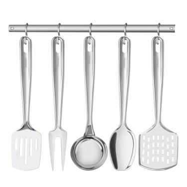 Imagem de Tramontina 66815700 Jogo de Utensílios Aço Inox com 5 Peças, Prata