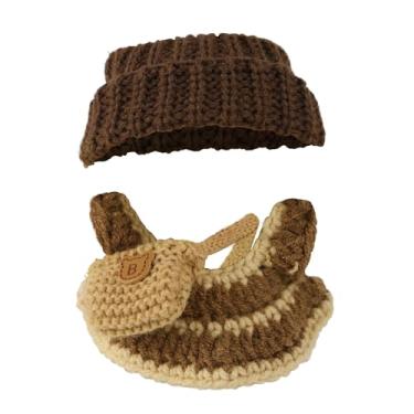 Imagem de Sinbana 3 Conjunto de Roupas Boneca para Bonecas de 17cm, Inclui Chapéu Saia Cashmere e Bolsa Fofo e Estiloso Apenas Acessórios Boneca (Marrom, Bege)