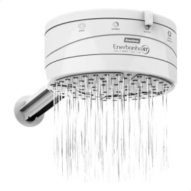 Imagem de Enerbras Enerbanho, Chuveiro Elétrico Branco, 4 Temperaturas, Ducha com Câmara Dupla de Aquecimento, 220V, 6800W