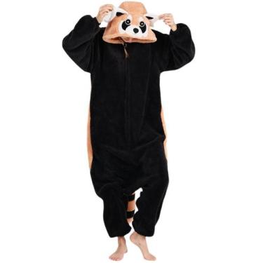 Imagem de Pijama DarkCom Raccoon Cosplay Animal, macacão unissex para adultos