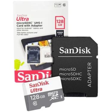 Imagem de Cartão De Memória Sandisk Box Ultra Micro SD, 128GB, Classe 10 - SDSQUNS-128G-GN6TA
