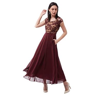 Imagem de Miss Chase Mulheres MCSS21D06-11 Athree_browse-bin) ♚, Vinho e bege, GG