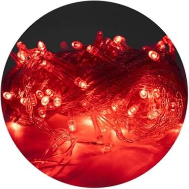 Imagem de Pisca-Pisca LED 10 Metros com 100 Lâmpadas 8 Modos de Iluminação e Efeito Gotas 110V Vermelho