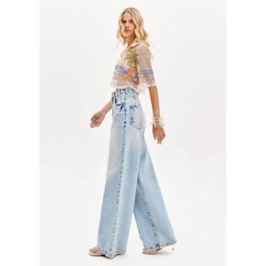 Imagem de Calça Jeans Wide Leg Cintura Super Alta-Feminino
