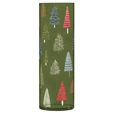 Imagem de CEBUGI Vaso de flor de árvore de Natal 10 cm x 30 cm Vaso cilíndrico para flores, vaso transparente inquebrável para decoração de casa de festa de casamento