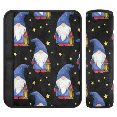 Imagem de Burbuja Capa para cinto de segurança de carro Gnomos Wizards Protetor de cinto de segurança de carro macio confortável para alça de ombro de assento, 1 par pequeno