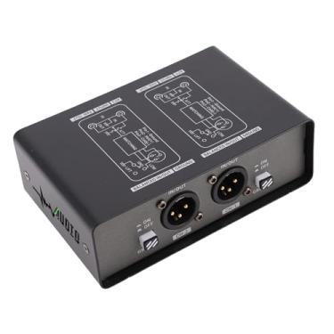 Imagem de ASHATA Filtro de Ruído Eliminador de Zumbido de Som, Isolador de Loop de Aterramento Passivo de 2 Canais para Estúdios de Gravação de Conferências, Entretenimento Doméstico e Automotivo