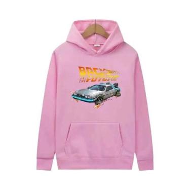 Imagem de Moletom Masculino Retrô Com Estampa De Carro DeLorean, Manga Comprida,