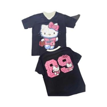 Imagem de Camiseta Feminina De Verão Sanrio Hello Kitty Manga Curta Tamanho 89 S