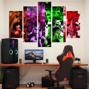 Imagem de Quadro decorativo Mosaico Dragon Ball - 5 peças - Goku, Vegeta, Freeza, Bills, Majin Boo - 17 (03)