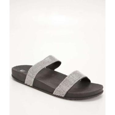 Imagem de Rasteirinha Feminina Tiras Strass Marisa-09085, Preto, 36