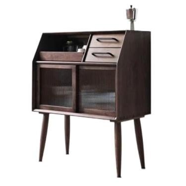 Imagem de Armário de buffet, madeira maciça, simples, lateral, cozinha, bar, buffet, restaurante, armazenamento, buffet, armário, aparador (B)