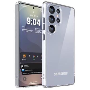 Imagem de DEERLAMN Capa de telefone transparente para Samsung Galaxy S26 Ultra, transparente, antiarranhões, não amarela, ultrafina, à prova de choque, proteção contra quedas