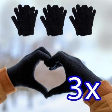 Imagem de Luva de Frio Azul Marinho em Lã Sintética Tamanho M - YB