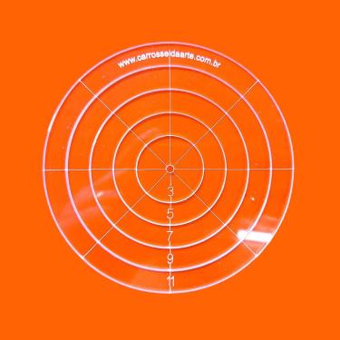 Imagem de Régua Patchwork Redonda 11cm Cristal