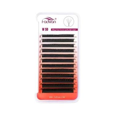 Imagem de Cílios Premontados FADVAN Em Formato W 2D-8D, Cílios Naturais De Visón