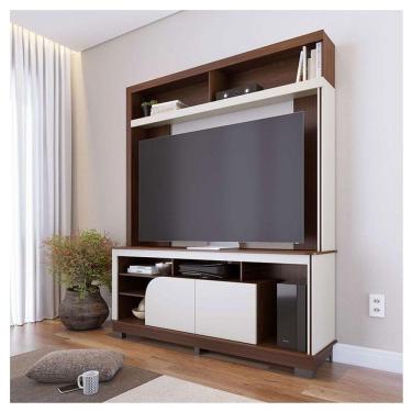 Imagem de Estante Home Theater Ambiente Belaya Nogueira Real Off White Matte - Colibri