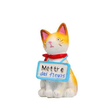 Imagem de Estátua de jardim, linda escultura de resina de gato 2,7x5cm 21g - yiw