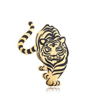 Imagem de Alfinetes de broche Elegant Tiger para homens e mulheres, liga leve 4x