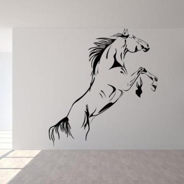 Imagem de Adesivos de parede Creative Horse Rearing Silhouette PVC 92x41cm - yiw