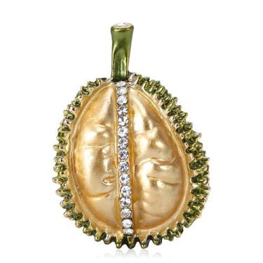 Imagem de Broche Pins Creative Durian Gold Enamel Fruit para mulheres - yiweisai