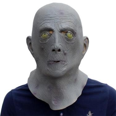 Imagem de Máscara de látex Old Man Head Alien para fantasia de carnaval de Hallo