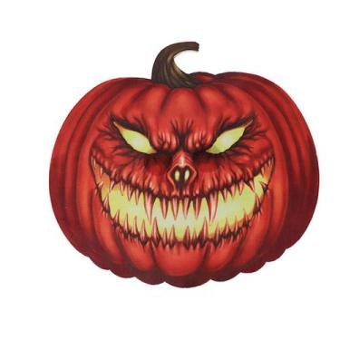 Imagem de Fantasia de Halloween, máscara de abóbora de terror, capa facial compl