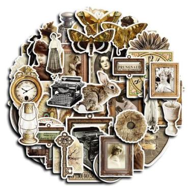 Imagem de Adesivos, relógio, molduras para fotos, vinil, impermeável, grafite, 5