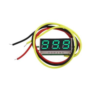 Imagem de Voltímetro Digital Mini De 0,28 Polegadas 0-100V Com 2 Linhas E 3 Fios