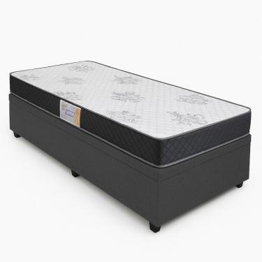 Imagem de Conjunto Box Baú Solteiro E Colchão Gazin Supreme D33 Grafite/preto