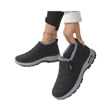 Imagem de Botas De Cano Baixo Femininas De Algodão Para Outono E Inverno, Casuai