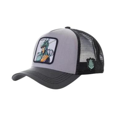 Imagem de Boné Trucker Unissex Ajustável Anime Saint Seiya Com Tela Respirável P