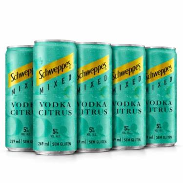 Imagem de Kit 5 SCHWEPPES Vodka & Citrus 269ml - Drink Pronto