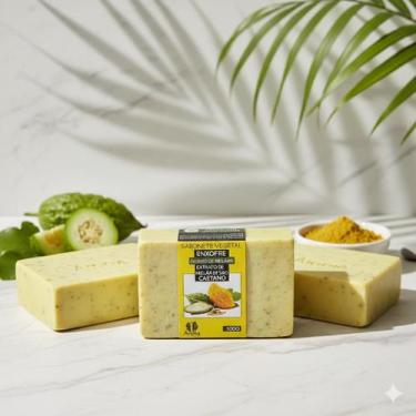 Imagem de Sabonete Corporal Melão de São Caetano e Enxofre  Limpeza Profunda e C