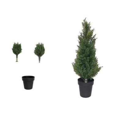Imagem de Árvore De Cipreste Artificial De 60-90CM Em Vaso, Planta Falsa Para De