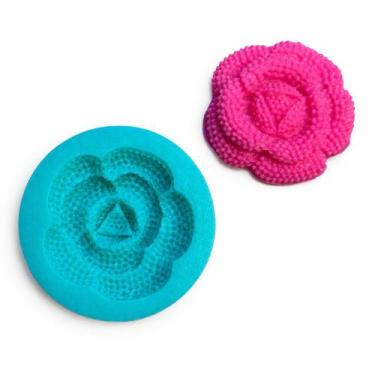 Imagem de Molde Flor Rosa Pixel Pasta Atesanato -  Prime Chef
