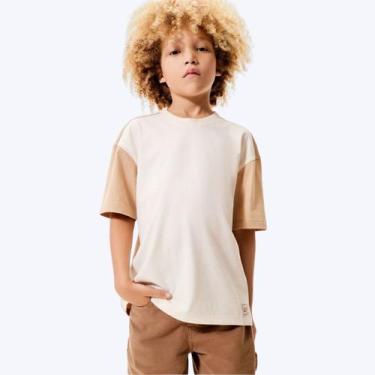 Imagem de Camiseta Oversized Off White Infantil Menino Hering Kids 5G7d1aen Offw