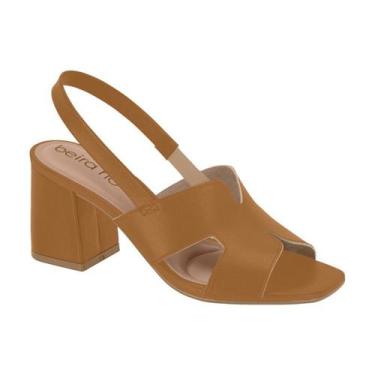Imagem de Sandália Beira Rio Salto Médio Bloco Grosso Slingback Calce Fácil Orig