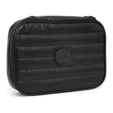 Imagem de Estojo Box Organizador Puffer C/compartimento - Preto - Polibras